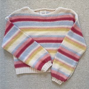 Billabong 100% Cotton Colorful Striped Sweater size small